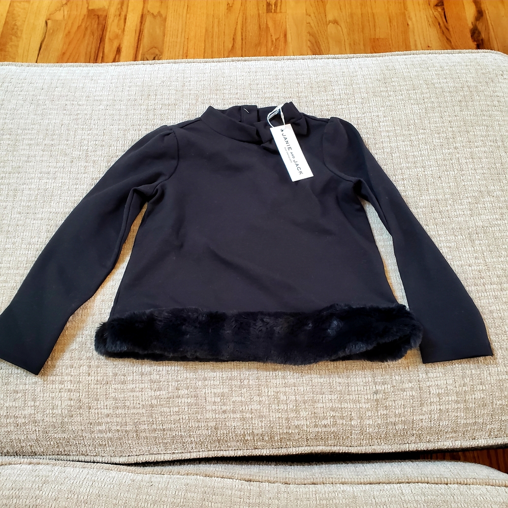 Janie and Jack Black Top size 4